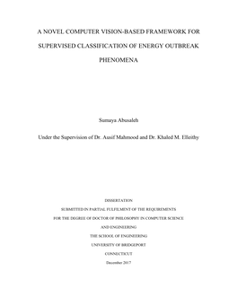 A Novel Computer Vision-Based Framework for Supervised Classification of Energy Outbreak Phenomena