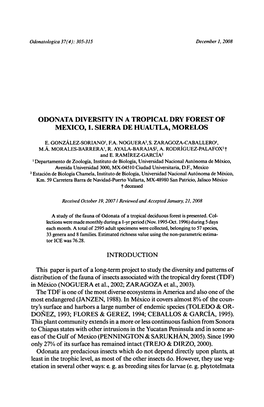 Mexico, Huautla, Long-Term Project Tropical Dry Al„ 2003). Endangered
