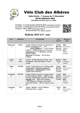 Bulletin VCA Mai2019