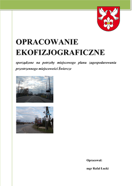 Opracowanie Ekofizjograficzne Mpzp Miejscowości