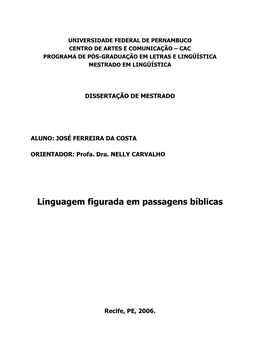 Linguagem Figurada Em Passagens Bíblicas