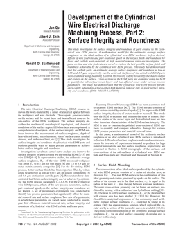 Development of the Cylindrical Wire Electrical Discharge Machining