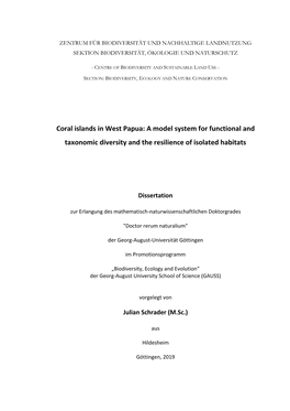 A Model System for Functional and Taxonomic Diversity and the Resilience of Isolated Habitats