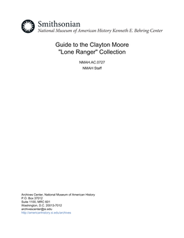 Guide to the Clayton Moore 