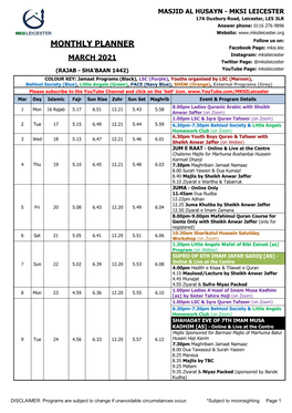 Monthly Planner