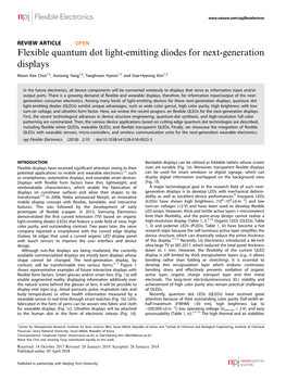 Flexible Quantum Dot Light-Emitting Diodes for Next-Generation Displays