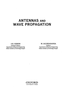 Antennas and Wave Propagation