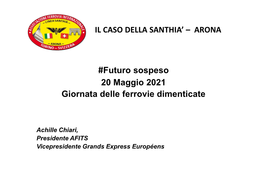 IL CASO DELLA SANTHIA' – ARONA #Futuro Sospeso 20 Maggio 2021