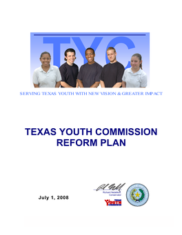 Texas Youth Commission Reform Plan