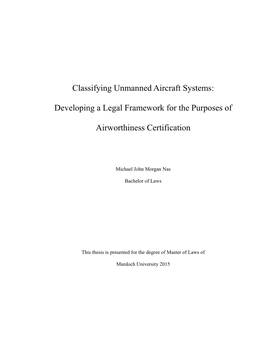Classifying Unmanned Aircraft Systems