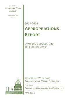 FY 2014 Appropriations Report