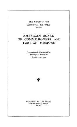 American Board of Commissioners for Foreign Missions $