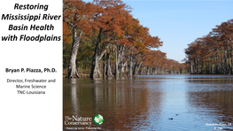 Restoring Mississippi River Basin Health with Floodplains