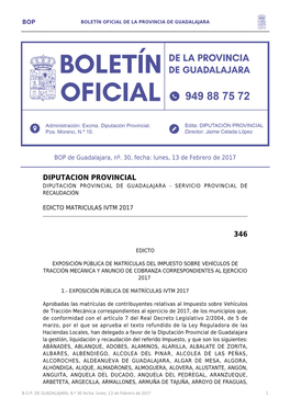 Diputacion Provincial Diputación Provincial De Guadalajara - Servicio Provincial De Recaudación