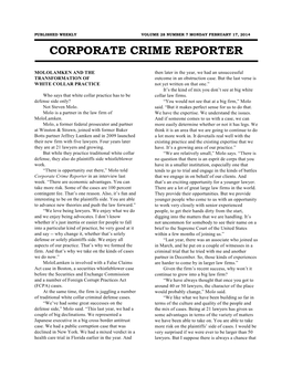 Corporate Crime Reporter