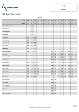 K212 - Soresina - Fiesco - Cremona (ANDATA)