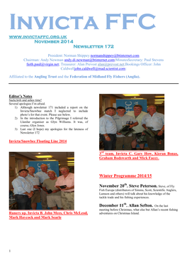 Newsletter Nov 2014