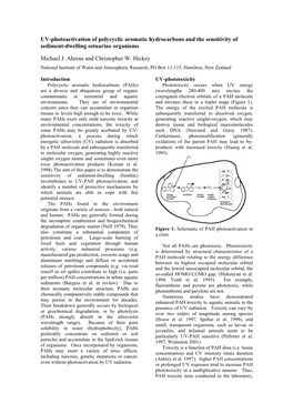 UV-Photosusceptibility of PAH-Burdened Benthic