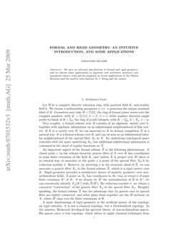 Arxiv:Math/0701532V3 [Math.AG] 25 Mar 2009