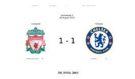 Gameweek 3 28 August 2021 Liverpool Chelsea