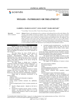 Myiasis – Pathology Or Treatment?