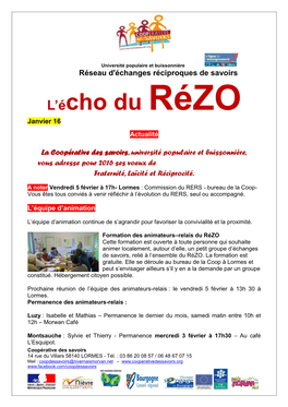 L'écho Du Rézo