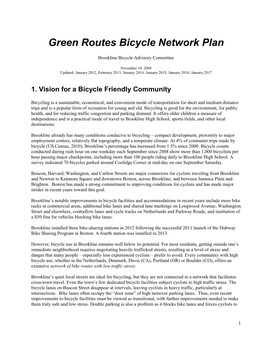 Green Routes Bicycle Network Plan