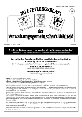 Mitteilungsblatt KW 12 2019