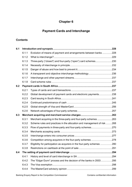 6 .Payment Cards and Interchange Non-Confidential