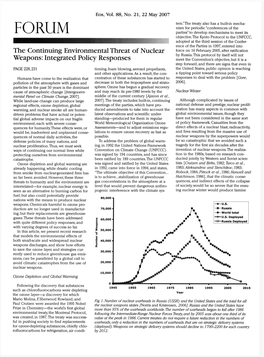 The Continuing Environmental Threat of Nuclear Weapons