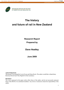 The History and Future of Rail in New Zealand