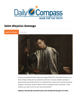 Saint Aloysius Gonzaga