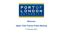 Public Meeting – Upper Tidal Thames 11 February 2021