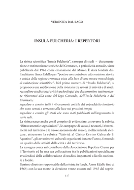 Insula Fulcheria: I Repertori