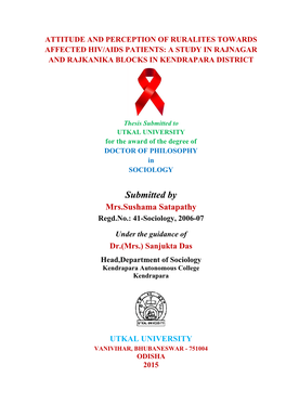 2. Attitude and Perception of Ruralites Towards Affected HIV AIDS Patients