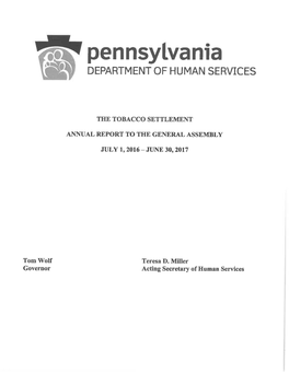 Pennsylvania DEPARTMENT of HUMAN SERVICES