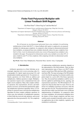 Finite Field Polynomial Multiplier with Linear Feedback Shift Register