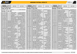 Midweek Football Results Weekend Football Results Weekend Football Results