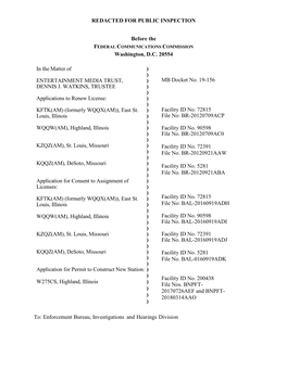 Response of EMT to EB First Request for Docs FINAL REDACTED