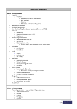 Hepatomegaly