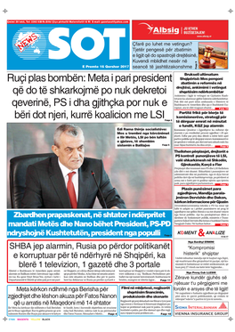 Ruçi Plas Bombën: Meta I Pari President Që Do Të Shkarkojmë Po Nuk Dekretoi Qeverinë, PS I Dha Gjithçka Por S'e Bëri Dot Njeri, Kurrë Koalicion Me LSI