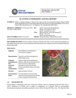 Planning Commission Agenda Report