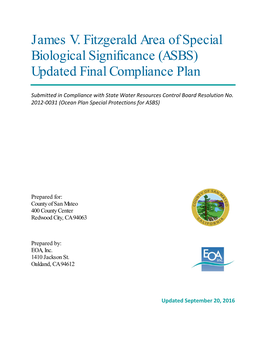 James V. Fitzgerald Area of Special Biological Significance (ASBS) Updated Final Compliance Plan