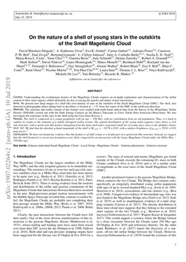 Arxiv:1907.02264V2 [Astro-Ph.GA] 10 Jul 2019 Also Found in the Magellanic Bridge Area (Noel¨ Et Al