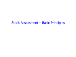 Stock Assessment – Basic Principles What Is a Fish Stock?