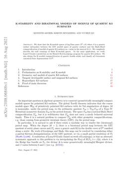 Arxiv:2108.06848V1 [Math.AG] 16 Aug 2021 Compactiﬁcation Ouisae O Oaie 3Srae.Tegoa Torelli Global the Surfaces