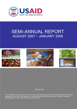 Semi-Annual Report August 2007 – January 2008