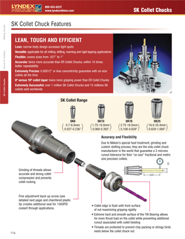 SK Collet Chuck Features