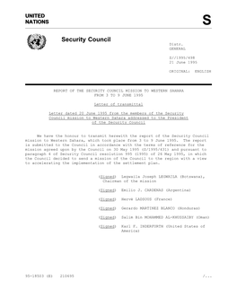 Security Council Distr