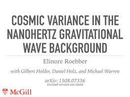 Cosmic Variance in the Nanohertz Gravitational Wave Background